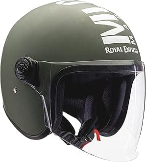Royal Enfield OP MLG (V) Open Face with Visor Helmet Matt Battle Green (M)57 CM (RRGHEM000184)
