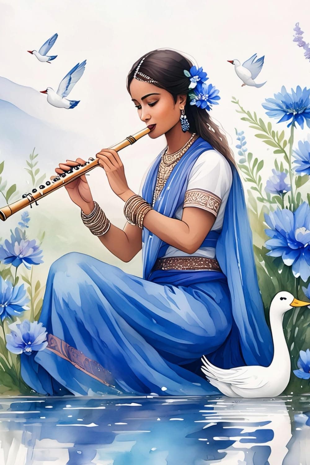 Saraswati with Flute Notebook