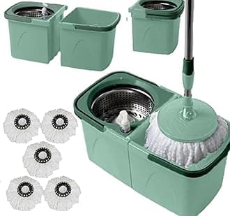 *NEW* SCRATCH ANET Revolving Spin Mop and Bucket With 5. Extra Pads Perfect For Easy Cleaning. (SPLIT MOP AND BUCKET)