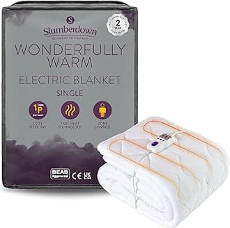 Slumberdown Wonderfully Warm Multi Zone Single Electric Blanket With 9 Heat Settings And Timer Electric Blanket Single Bed