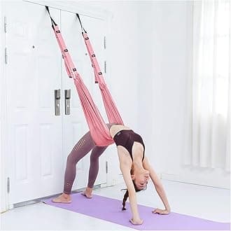 Yoga Stretching Strap, Leg stretcher Backbend Assist Trainer Enhance Body Flexibility Stretch Out Strap with Aerial Yoga Swing Great for Ballet Yoga Cheerleading Normal Exercise Stretching (Pink)…