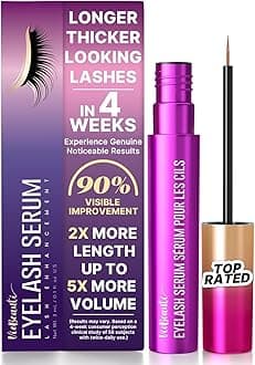 VieBeauti Lash Serum for Eyelash Growth: Eyelash Growth Serum with Advanced Formula to Boost Longer Fuller and Thicker Looking Lashes - Vegan & Cruelty-Free for Sensitive Eyes 3mL