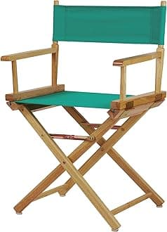 Director Chair, Natural Frame-Solid Wood, 18 Inch