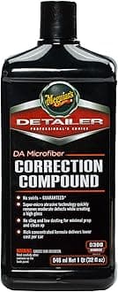 DA Microfiber Correction Compound D30032 - Pro Car Scratch Remover, for Use with a DA Polisher and Microfiber Cutting Disc, Remove Swirls, Scratches, Water Spots, and Oxidation, 32 Oz