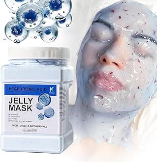Hyaluronic Acid Jelly Mask Powder for Skin Care, Jelly Masks for Facials Professional, Facial Peel Off Gel Mask for Skincare, Hydrating Anti Wrinkle Peel Off Mask
