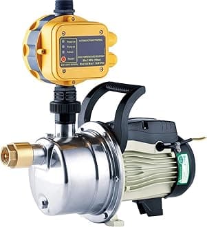 1/2HP Water Pressure Booster Pump with Smart Controller for Whole House，Self-Priming Jet Transfer Pump Pressure Switch Automatic System 110v AC for Lawn Garden Sprinkler Irrigation