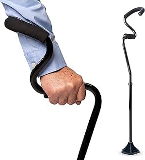 Comfort Cane + Self Standing Lightweight Adjustable Walking Cane + Stabilizes Wrist & Provides Extra Support & Stability + Ergonomic Forearm Grip + Canes for Men & Women + FSA/HSA Eligible