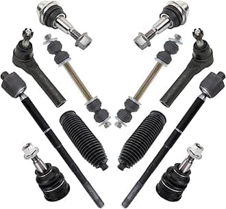 TRQ Front Steering & Suspension Kit Ball Joint Steering Rack & Pinion Bellow Sway Bar Stabilizer Link Tie Rod Compatible with Cadillac Chevrolet GMC