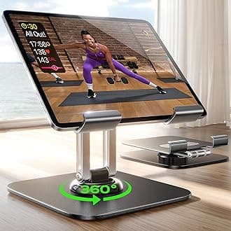 LISEN for iPad Stand Holder Adjustable Tablet Stand for Desk, 2026 for iPad Accessories Rotating Display Stand PC Office Accessories for Desk Women Gifts Kindle Table Mount/PS/Switch iPhone 12.9"-4.7"