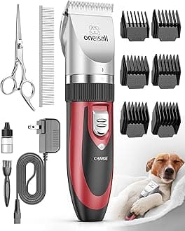 Dog Shaver Clippers Low Noise Rechargeable Cordless Electric Quiet Hair Clippers Set for Dogs Cats Pets