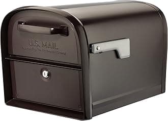 ARCHITECTURAL MAILBOXES 6300RZ Oasis 360 Locking Parcel Mailbox with 2-Access Doors, Rubbed Bronze, XL