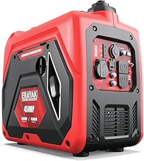 ERAYAK 4500W Portable Inverter Generator for Home Use, Super Quiet Small Generator for Camping Outdoor Emergency Power Reserve Power Powered Motor