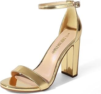 DREAM PAIRS Women's Hi-Chunk High Heel Pump Sandals