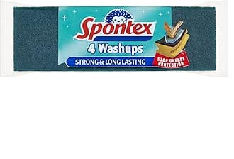 Washups General Purpose Sponge Scourers, Pack of 4