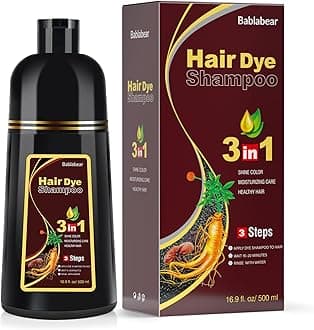 Dark Brown Hair Dye Shampoo 3 in 1, Gentle Formula for Gray Hair Coverage (16.9 Fl Oz)