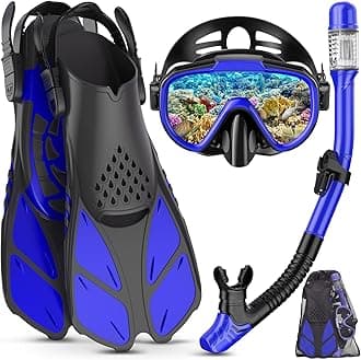 Leainga Snorkel Set for Adult with Flippers