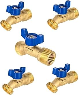 EFIELD (Pack of 5) 1/4-Turn Outdoor Spigot, Sillcock Hose Bibb Valve 3/4" Male NPT Inlet ×3/4" Male GHT Threaded Garden Hose Outlet/Connector (5)