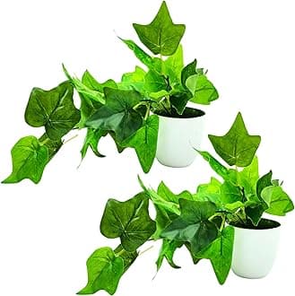 fancymart Artificial Plant Common Ivy Leaves Falling in Pot, Home and Office Decor Item for Desk & Wall Shelves