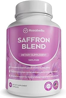 Saffron Blend Supplement for Men & Women – Saffron, B6, Magnesium & Herbal Extract Capsules – Supports Mood, Focus & Clarity – Non-GMO, Gluten-Free – 60 Capsules – 30-Day Supply