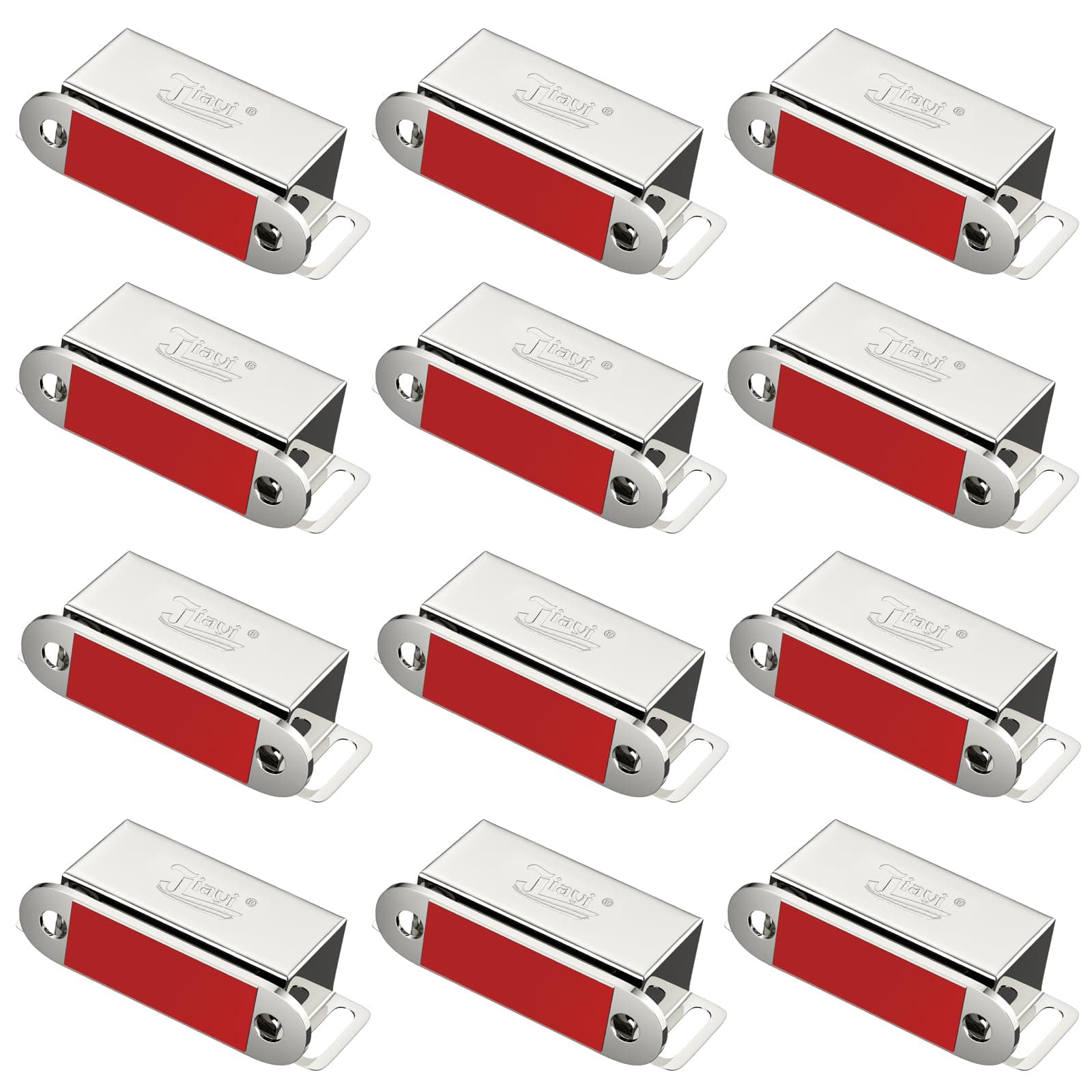 Cabinet Magnets Jiayi 12 Pack Magnetic Door Catch Stainless Steel Kitchen Cabinet Magnetic Catch Drawer Magnet for Cabinet Door Cupboard Magnetic Closures for Cabinet Magnetic Latches Cabinet Closer