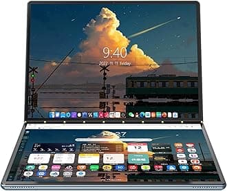 2-in-1 10.95" 2.5K Dual Screen Touch Laptop CPU Core i3-1215U Win 11 Home 32GB RAM 1TB SSD (Orange)