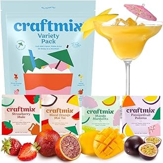 Variety Pack Cocktail & Mocktail Drink Mixer, Skinny Mixes - Water Flavoring Packets - Made With Real Fruit - Vegan Low-Carb, Low-Sugar, Non-GMO, Dairy Free, Gluten Free, 12 Pack