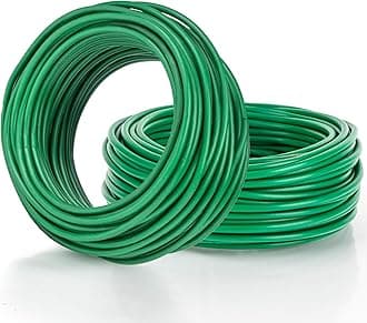RAINFLOW 65.6 Feet Soft Plant Ties for Climbing Plants Garden Wire Twist Ties for Tomatoes, Vegetables & Home Organization (2 Rolls, 32.8ft Each, 2.5mm Diameter)