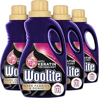 Liquid Laundry Detergent, 750ml, Pack of 4, For Dark Fabrics & Denim, Hand & Machine Wash, Revives Colours & Prevents Dulling, 48 Washes