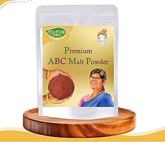 Fit and Food Tamil ABC Malt Powder|Skin Care for Glowing & Healthy Skin|Dry Fruits and Nuts Mix|Apple Beetroot Carrot Mix|Plant Based Collagen Powder|Just Mix and Sip (500 G)