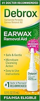 Ear Wax Removal Drops, Gentle Microfoam Ear Wax Remover with Carbamide Peroxide, 0.5 Fl Oz