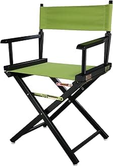 Director Chair, Beech, Lime Green, 18" - Classic Height