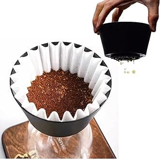 Coffee Dripper 2-5 Cup Brewer fits 185 flat papers Design Slow Drip Coffee Filter Cup for OREA Big Boy, large, Black