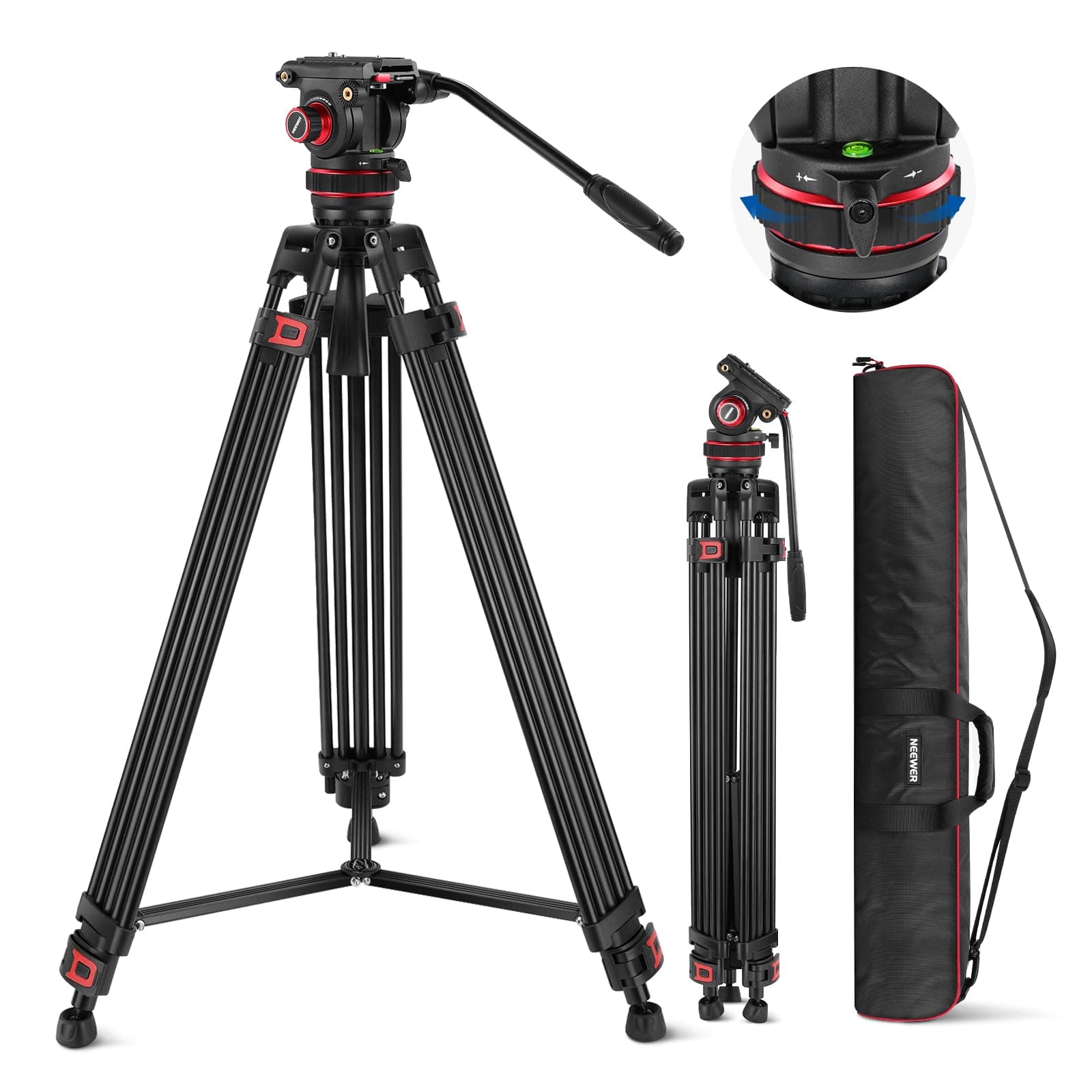 74" Pro Video Tripod with Fluid Head
