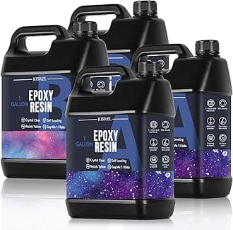 KISREL Epoxy Resin 4Gallon - Crystal Clear Epoxy Resin Kit - No Yellowing No Bubble Art Resin Casting Resin for Art Crafts, Jewelry Making, Wood & Molds