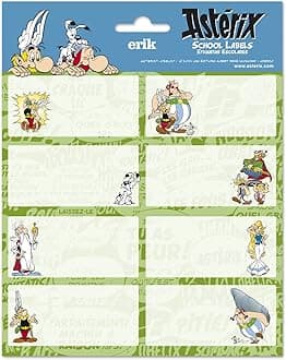 Grupo Erik Asterix and Obelix Stickers - Stickers Book Names/Pack School Labels - Official Licensed Product, ELE0288