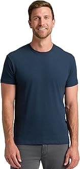 True Classic Men's Cotton Blend Round Neck T-Shirt, Half Sleeve, Black
