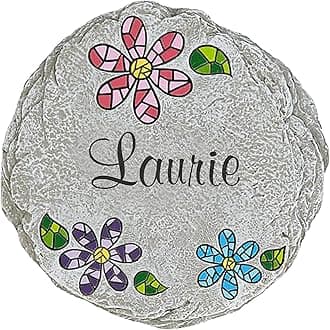 Let's Make Memories Personalized Mosaic Garden Stone - for Grandma, Mom – Small Stone - Personalize Message