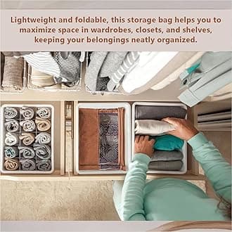 JD FRESH 15 Pcs Large Non-Woven Saree Covers For Storage/Saree Bags with Zip/Multi-Purpose Lehenga Storage Bag/Clothes Covers for Dresses/Sarees/Lehengas (14x17 Inch)