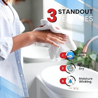 Infinitee Xclusives Premium Grey Washcloths Set – Pack of 4, 13x13 Inches 100% Cotton Wash Cloths for Your Body and Face Towels, Kitchen Dish Towels and Rags, Baby Washcloth