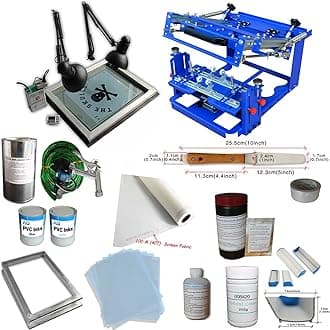 INTBUYING Cylinder Screen Printing Kit Cylindrical Screen Printing Machine Press Cup Bottle Printing