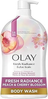Olay Fresh Outlast Body Wash for Women, 24hr Fresh Vibes, Refreshing & Restorative, Paraben Free, Peach and Cherry Blossom Scent, 33 fl oz