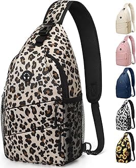 Pritent Crossbody Bags for Women Men Trendy Sling Bag Backpack Casual Chest Bag with Convertible Shoulder Strap