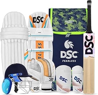 DSC Premium Kashmir Willow Cricket Kit with Helmet for Mens