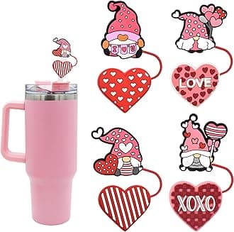 Straw Cover Cap for Stanley Cup Topper Compatible for 30 and 40 Oz Tumbler with Handle,10 mm 0.13 in Reusable StrawTips Lids,Straw Covers for Christmas Gifts