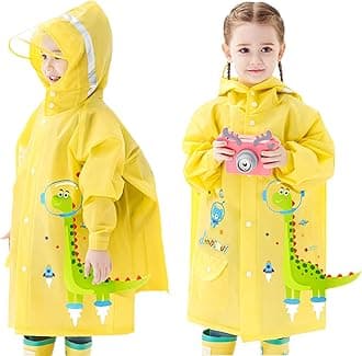 Kids Raincoats Rain Poncho Girls Boys Rain Jacket Waterproof Poncho Toddler Cartoon Rain Wear Reusable with Portable Bag S-4XL Size