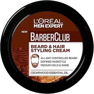 L'Oreal Men Expert Barber Club Beard & Hair Styling Cream, 75ml, Packaging May Vary
