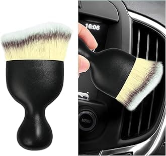 Car Interior Dust Brush, Soft Scratch Free Auto Detailing Brushes, Universal Vehicle Interior Cleaning Tool for Automotive Dashboard, Air Vents, Leather(Beige)