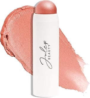 Skip The Brush Cream to Powder Blush Stick - Rose Gold - Blendable and Buildable Color - 2-in-1 Blush and Lip Makeup Stick