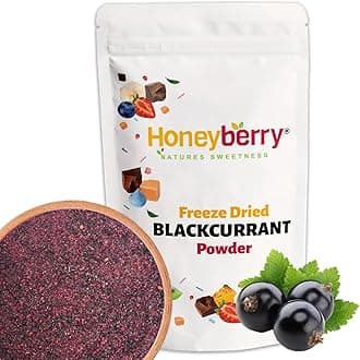 Freeze Dried Blackcurrant Powder 100g - No Added Sugar, 100% Natural, Gluten Free, Vegan Friendly
