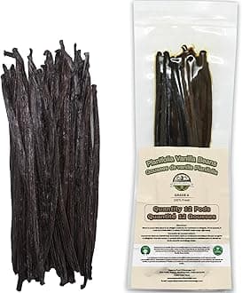 12 Large Vanilla Beans For Making Vanilla Extract Grade A - NON-GMO Planifolia Type Bulk, 6-8 Inches Grade A+
